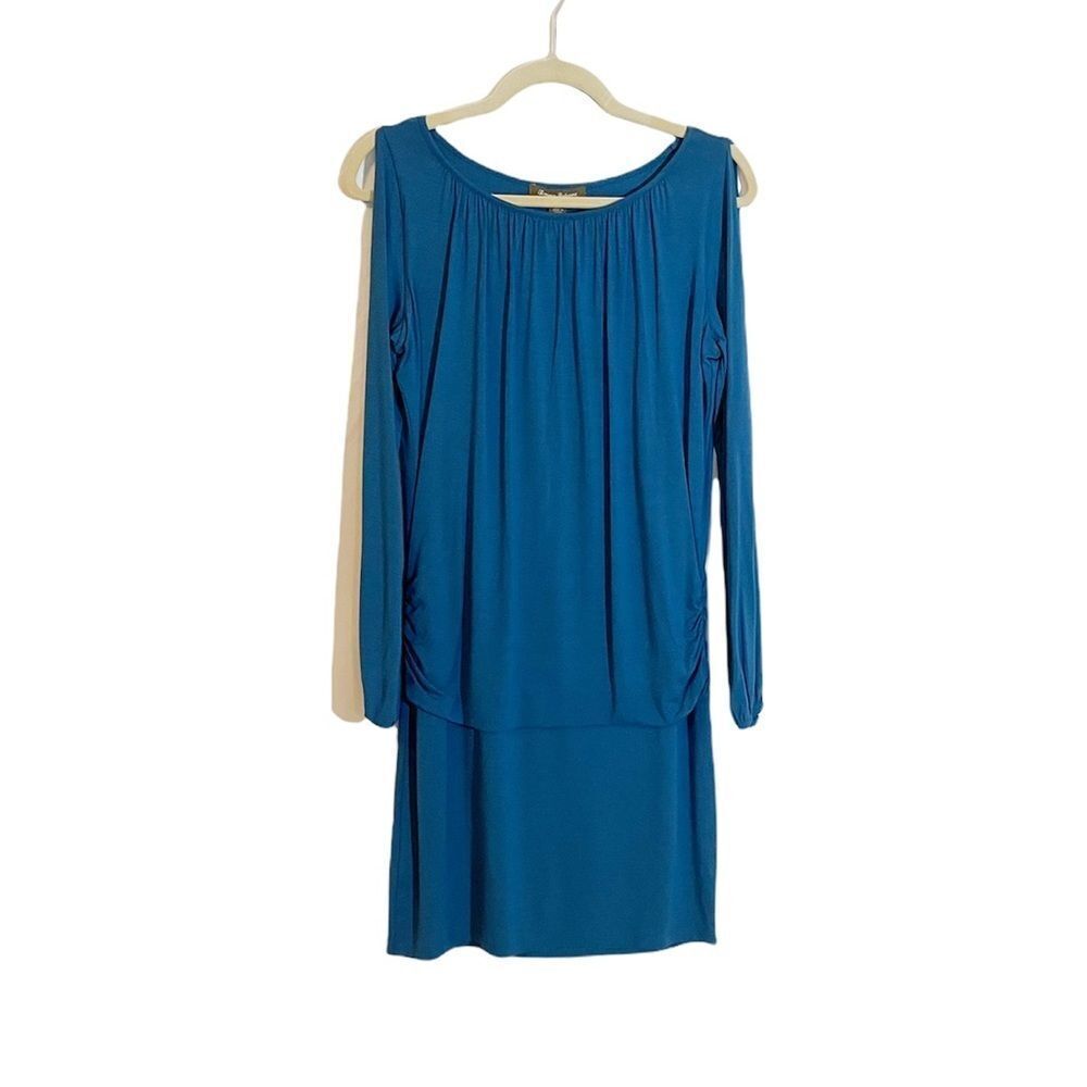 🟢TOMMY BAHAMA Tambour Cold-Shoulder Dress Deep Azure S/P